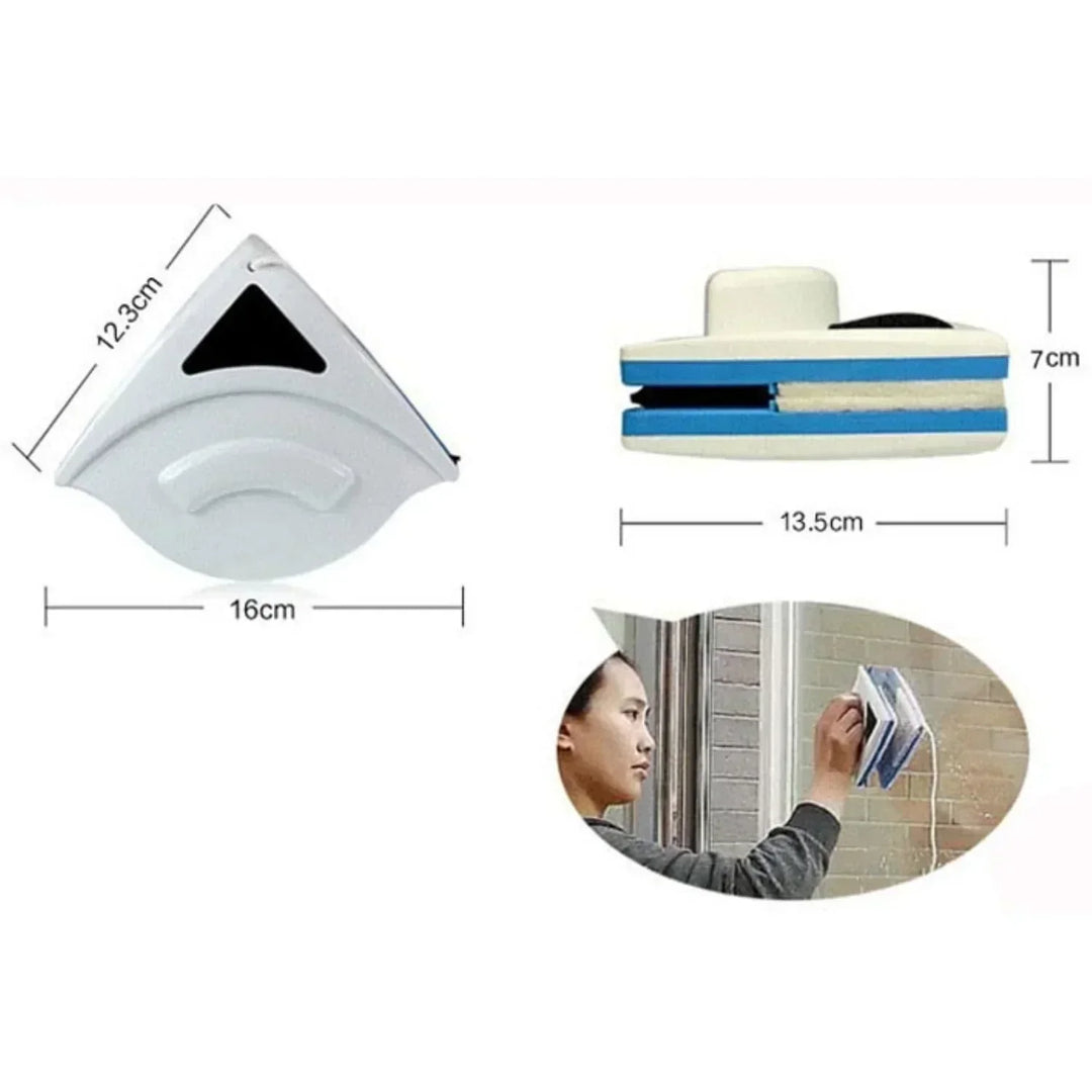 Double-Sided Magnetic Window Cleaner – Glass Cleaning Tool with Comfortable Grip for 3–8mm Windows