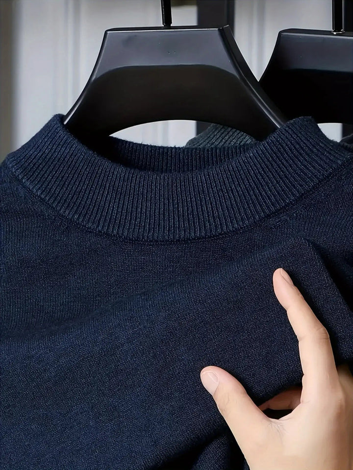 Leon | Men's Slim Fit Mock Neck Knit Jumper