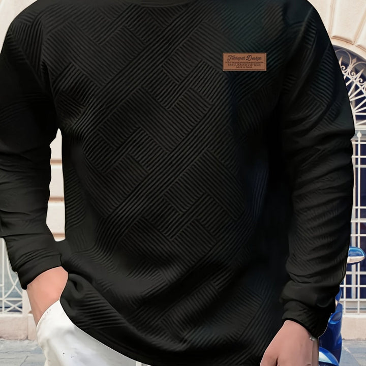 Spencer | Men's Textured Crew Neck Sweatshirt