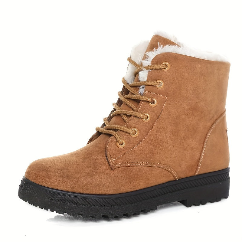Serena | Women's Fleece-Lined Lace-Up Ankle Boots