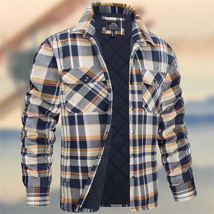 Ronan | Men's Quilted Plaid Shirt Jacket
