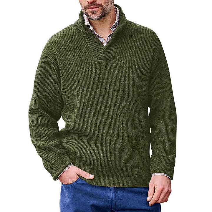 Luther | Men's Heavyweight Ribbed Knit Shawl Collar Jumper