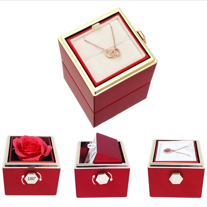 Amabel | Women's Interlocking Double Heart Pendant Necklace