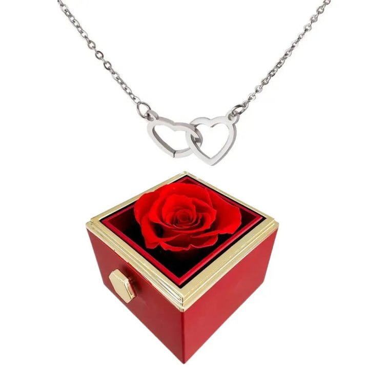Amabel | Women's Interlocking Double Heart Pendant Necklace