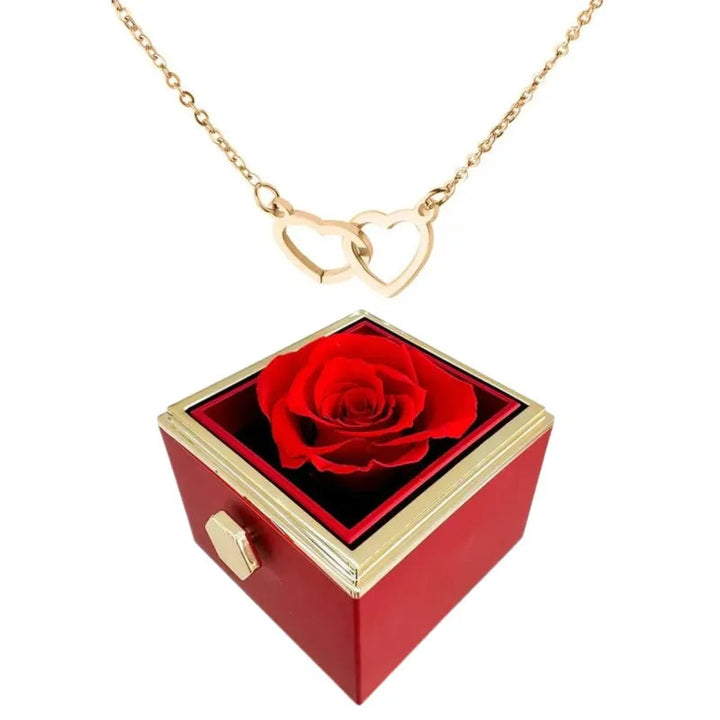 Amabel | Women's Interlocking Double Heart Pendant Necklace