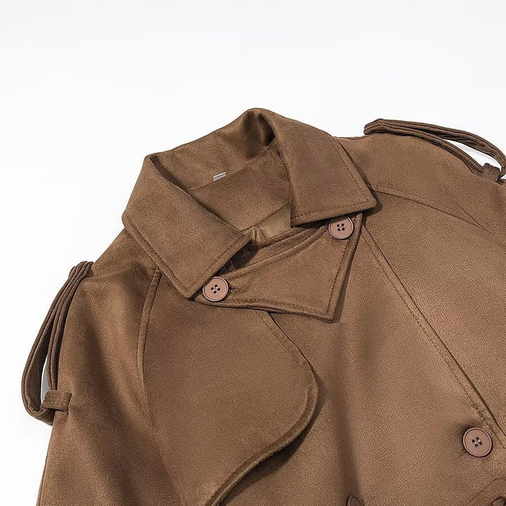 Lacey | Women's Long Double-Breasted Belted Trench Coat