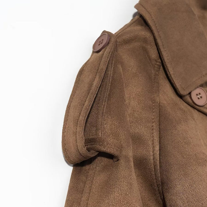 Lacey | Women's Long Double-Breasted Belted Trench Coat