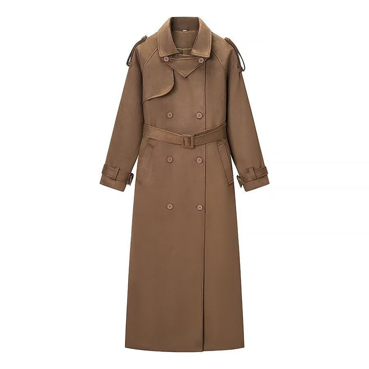 Lacey | Women's Long Double-Breasted Belted Trench Coat
