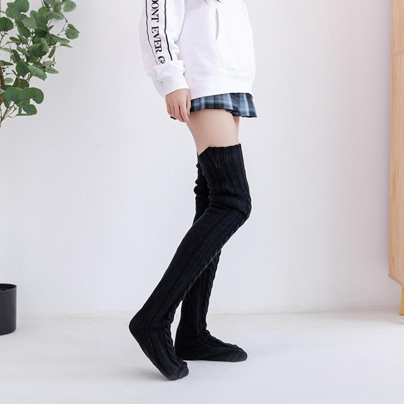 Maribel | Women's Hand-Knitted Long Knee-High Winter Socks