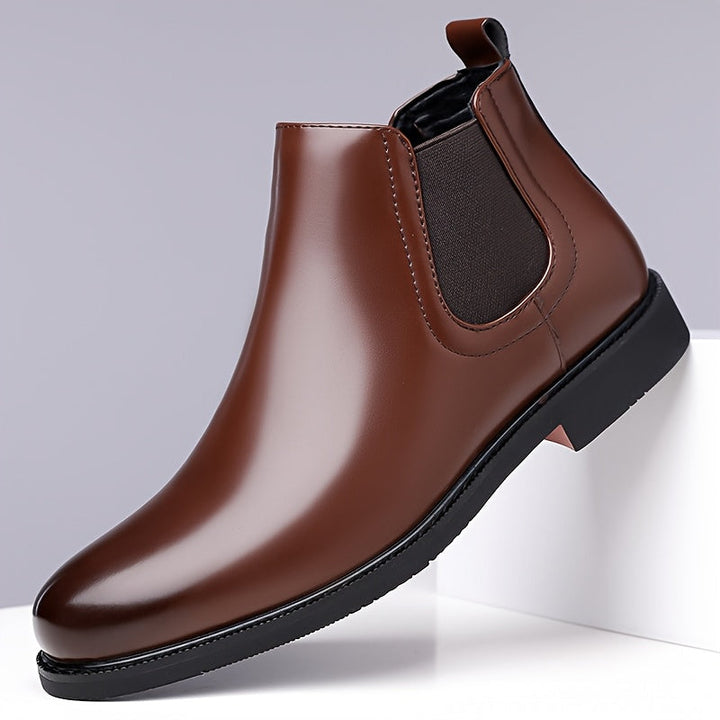 Ottilie | Men's Leather-Look Slip-On Chelsea Ankle Boots
