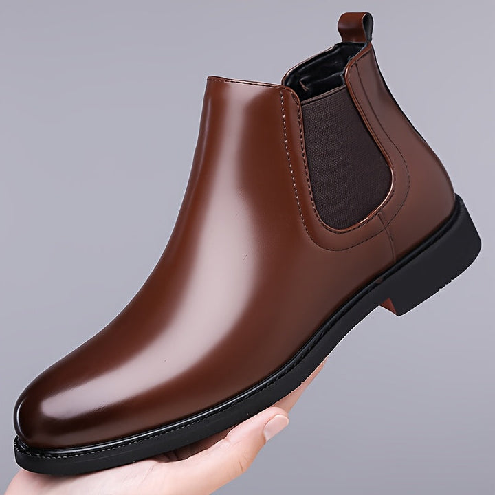 Ottilie | Men's Leather-Look Slip-On Chelsea Ankle Boots