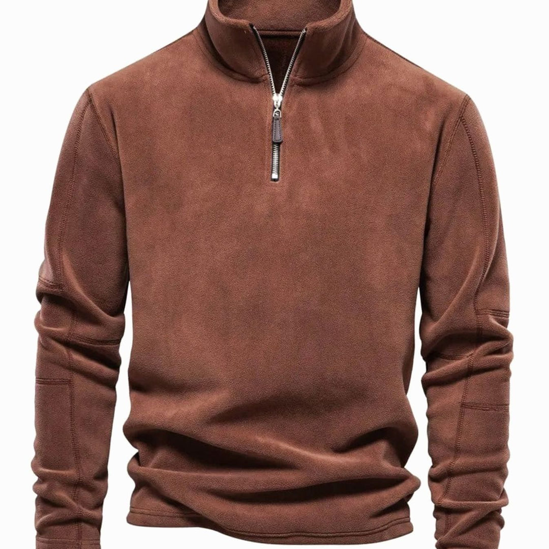Kit | Men's Fleece Quarter-Zip Sweatshirt with Stand Collar