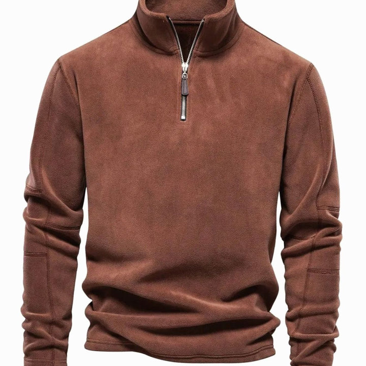 Kit | Men's Fleece Quarter-Zip Sweatshirt with Stand Collar