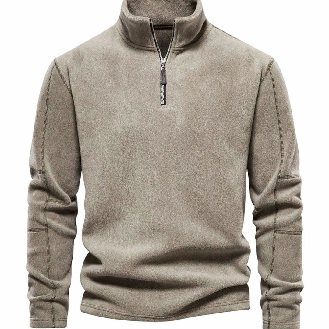 Kit | Men's Fleece Quarter-Zip Sweatshirt with Stand Collar