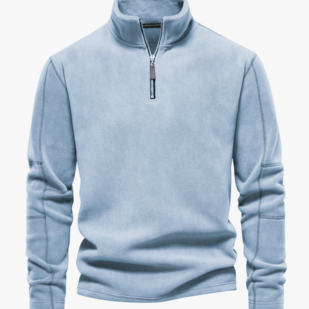 Kit | Men's Fleece Quarter-Zip Sweatshirt with Stand Collar