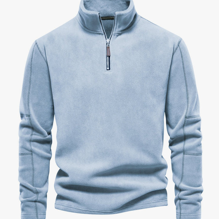 Kit | Men's Fleece Quarter-Zip Sweatshirt with Stand Collar