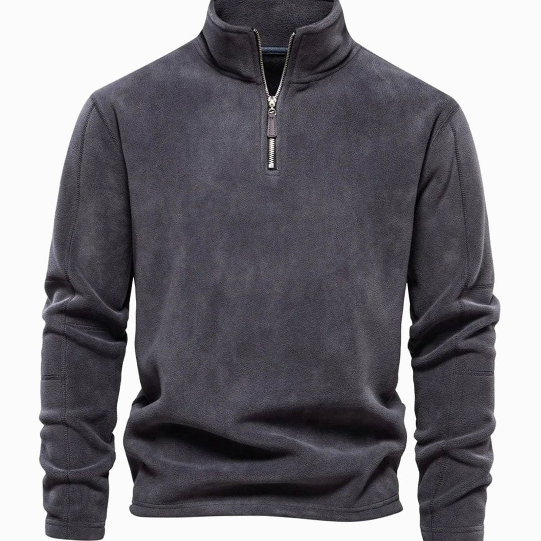 Kit | Men's Fleece Quarter-Zip Sweatshirt with Stand Collar