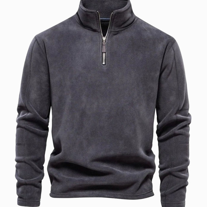 Kit | Men's Fleece Quarter-Zip Sweatshirt with Stand Collar