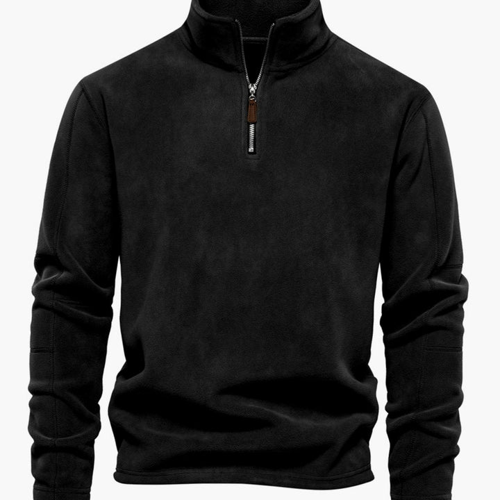 Kit | Men's Fleece Quarter-Zip Sweatshirt with Stand Collar