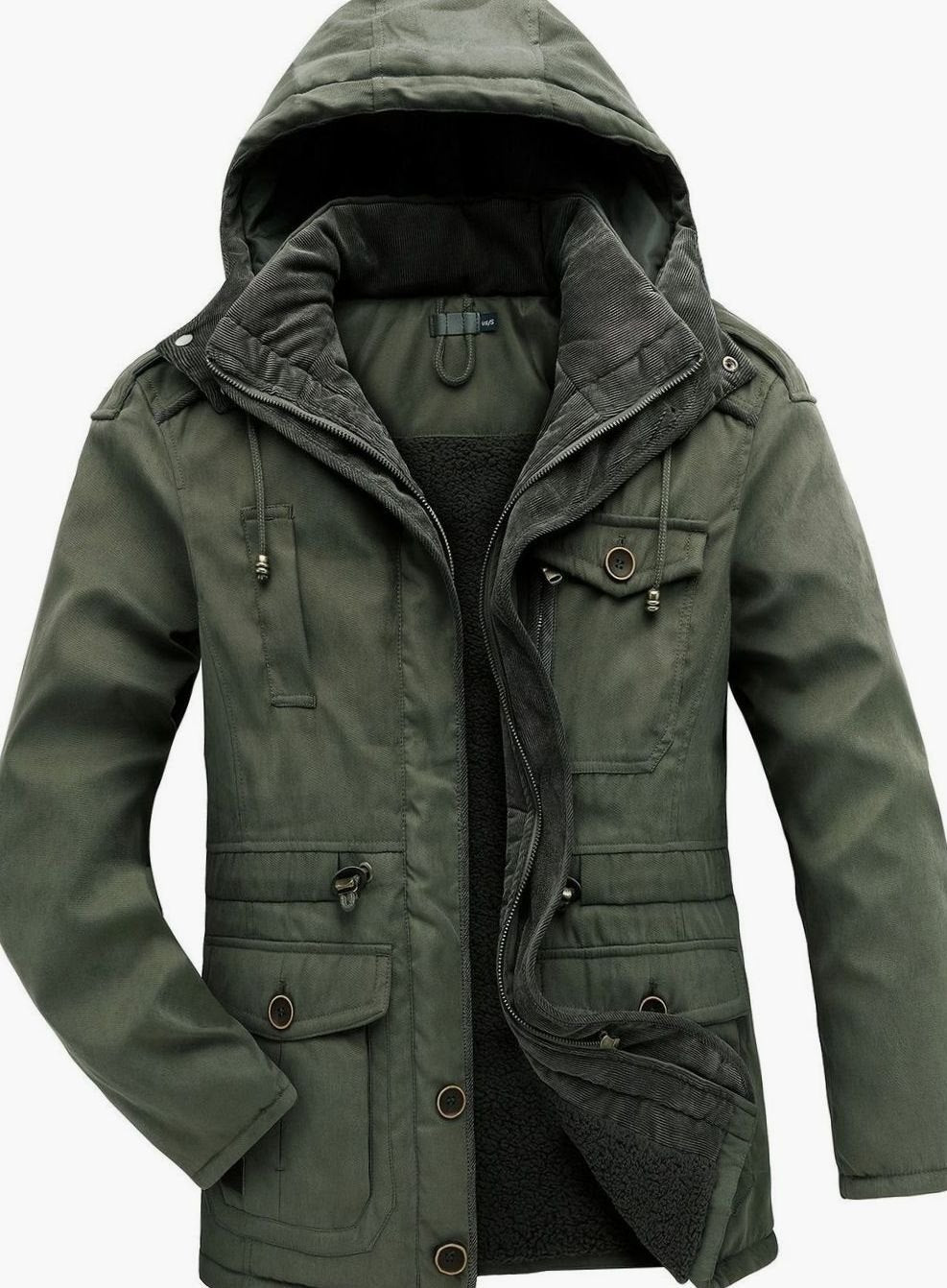 Aksel | Men's Padded Hooded Winter Jacket with Cargo Pockets