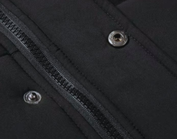 Lucien | Men's Fleece-Lined Quilted Winter Jacket with Faux Fur Hood