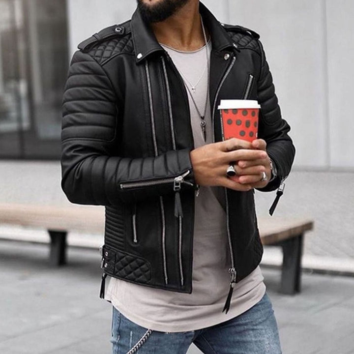 Charles | Men's Quilted Biker Jacket