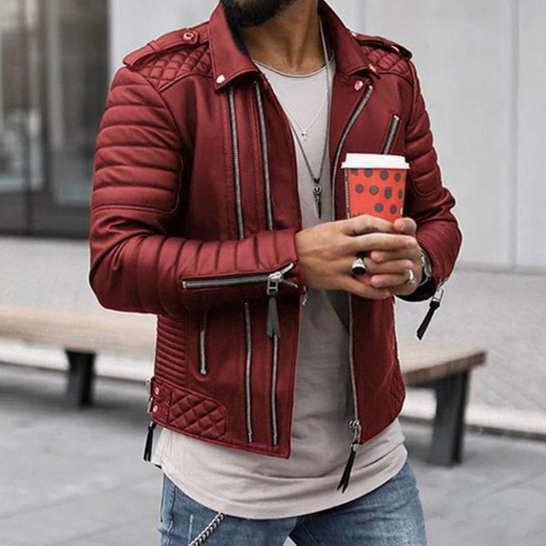 Charles | Men's Quilted Biker Jacket