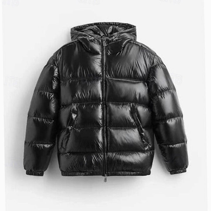 Caspar | Men's Quilted Hooded Zip-Up Puffer Jacket
