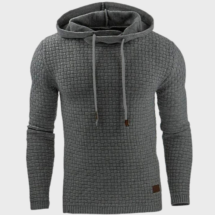Troy | Men's Vintage Waffle Knit Drawstring Hoodie