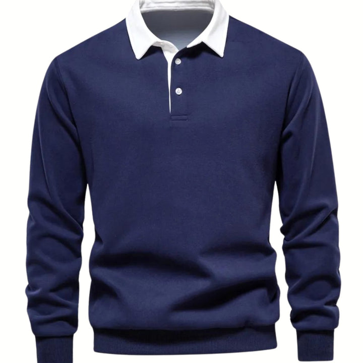 Lloyd | Men's Contrast Collar Polo Sweatshirt