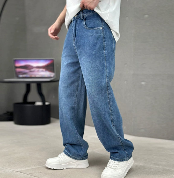 Maddox | Men's Loose Fit Straight Leg Wide Denim Jeans