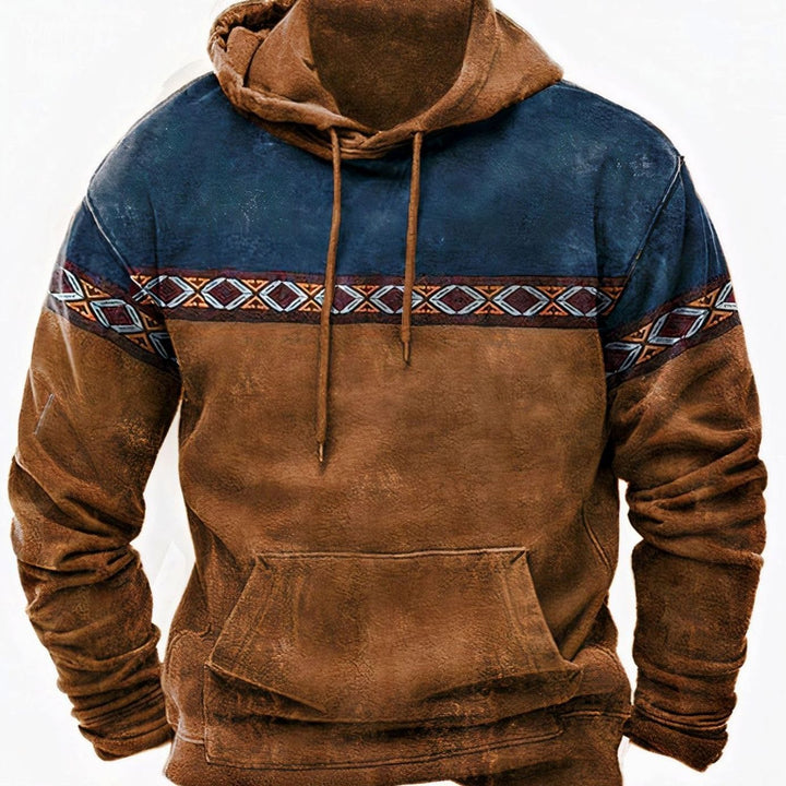 Monty | Men's Oversized Tribal Graphic Hoodie