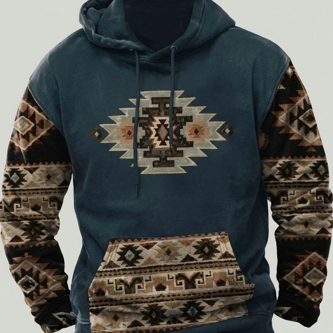 Monty | Men's Oversized Tribal Graphic Hoodie