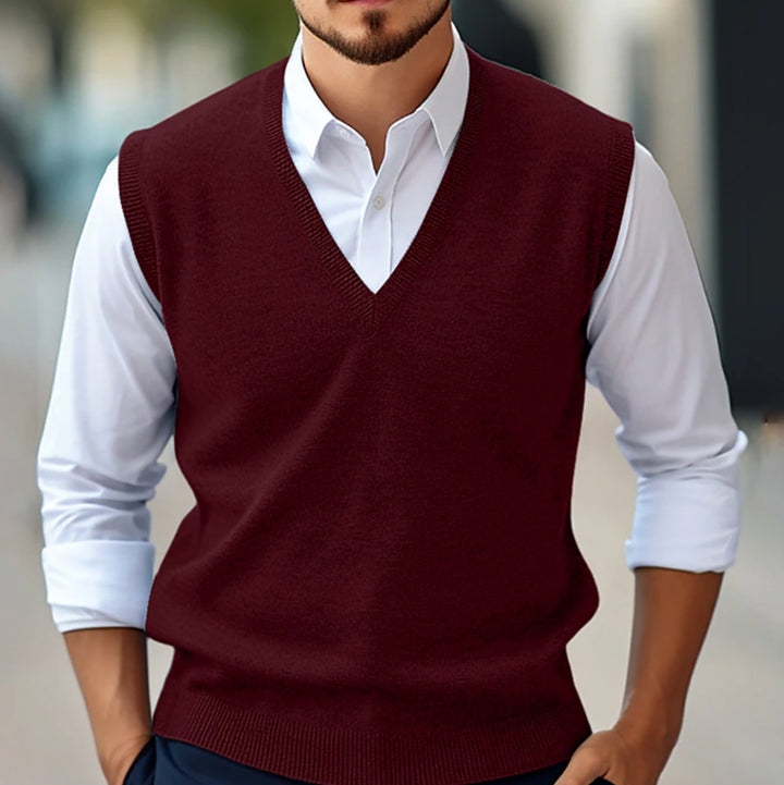 Kendrick | Men's Slim Fit V-Neck Knit Waistcoat