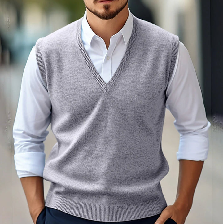 Kendrick | Men's Slim Fit V-Neck Knit Waistcoat