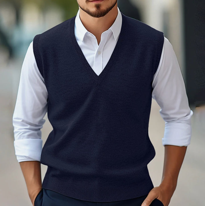 Kendrick | Men's Slim Fit V-Neck Knit Waistcoat