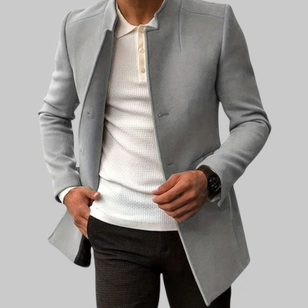 Yves | Men's Slim Fit Stand Collar Lightweight Spring Coat