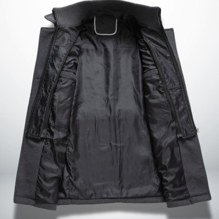 Arden | Men's Smart-Casual Wool Coat with Detachable Knit Collar