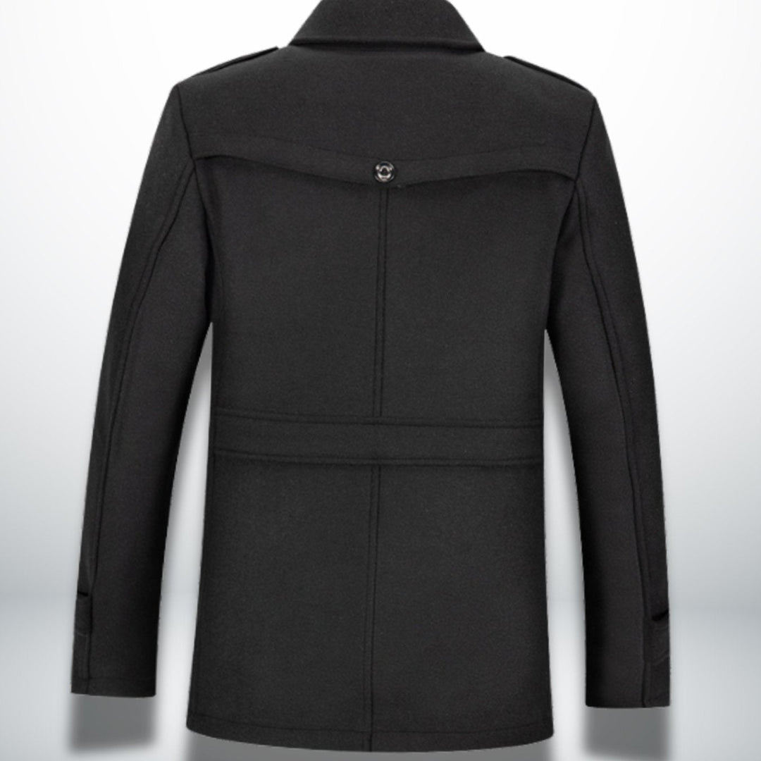 Arden | Men's Smart-Casual Wool Coat with Detachable Knit Collar