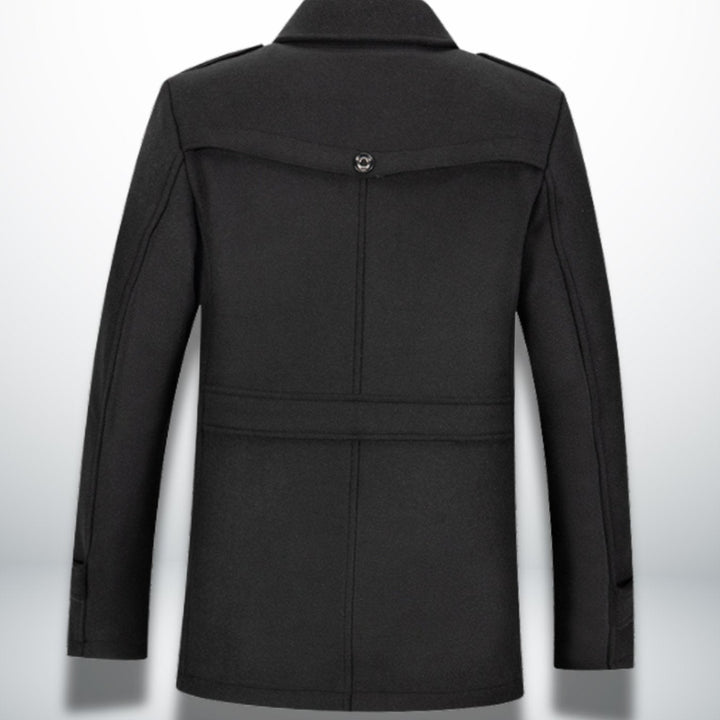 Arden | Men's Smart-Casual Wool Coat with Detachable Knit Collar