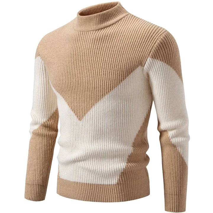 Chester | Men's Geometric Mock Neck Knit Jumper
