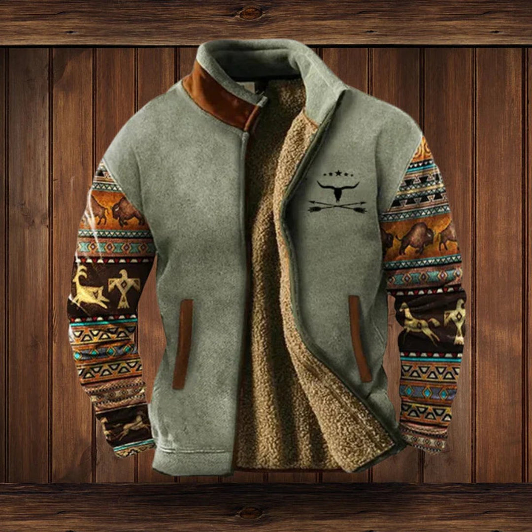 Rafferty | Men's Fleece-Lined Western Zip Cardigan