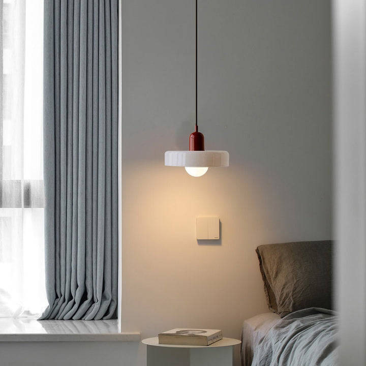 Scandinavian Glass Globe Pendant Light – Modern Minimalist Hanging Ceiling Lamp for Living Room and Dining Room