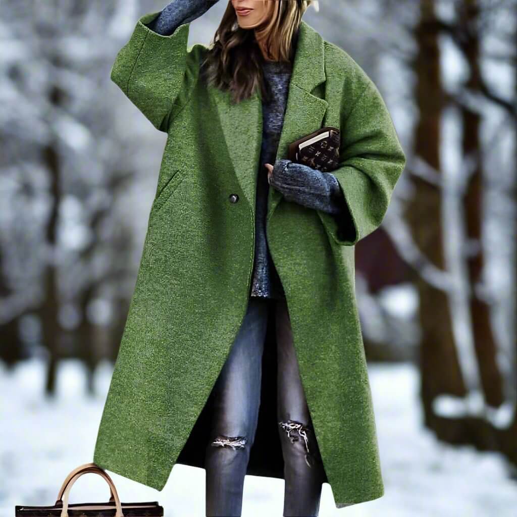 Seraphine | Women's Long Colour Block Oversized Winter Coat