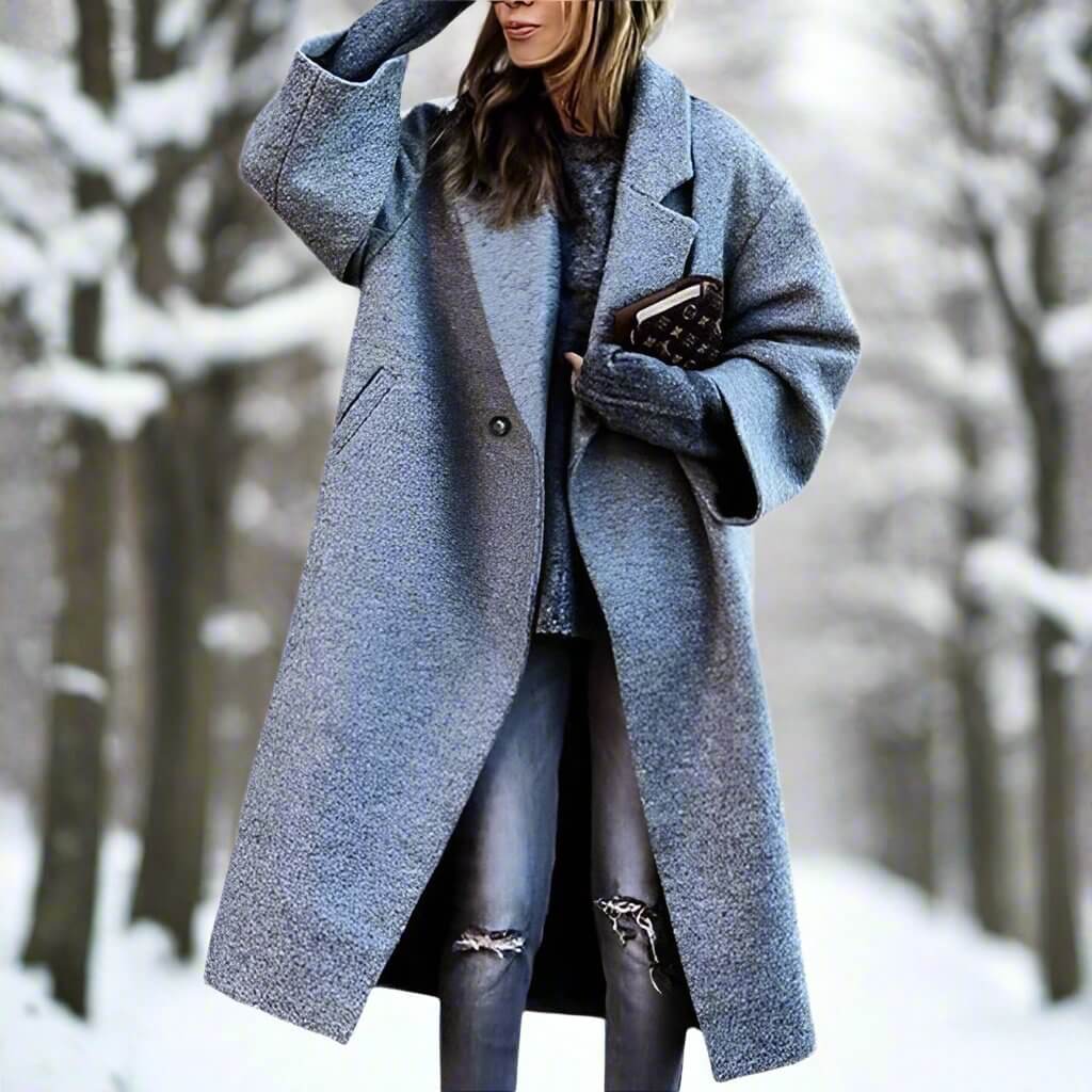 Seraphine | Women's Long Colour Block Oversized Winter Coat
