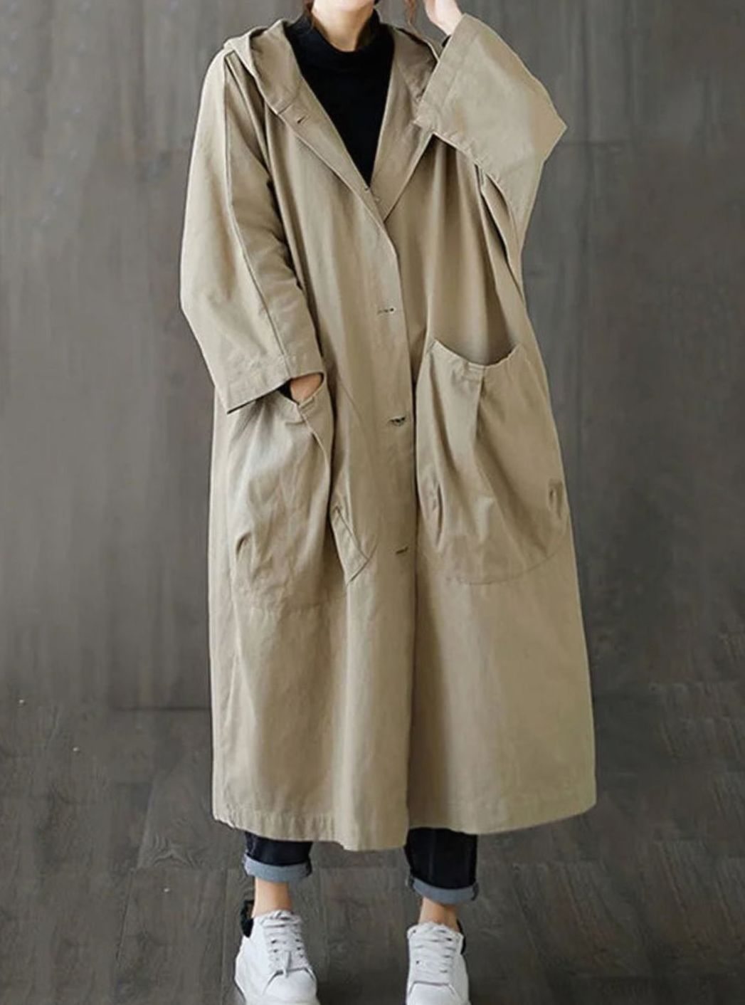Clematis | Women's Long Waterproof Oversized A-Line Hooded Raincoat