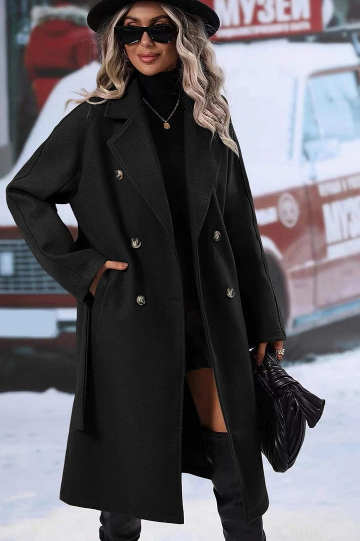 Nerys | Women's Double-Breasted Belted Trench Coat
