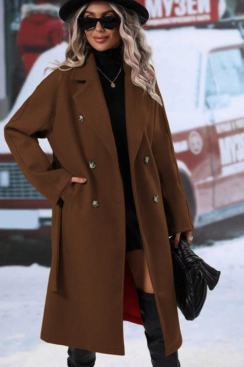 Nerys | Women's Double-Breasted Belted Trench Coat