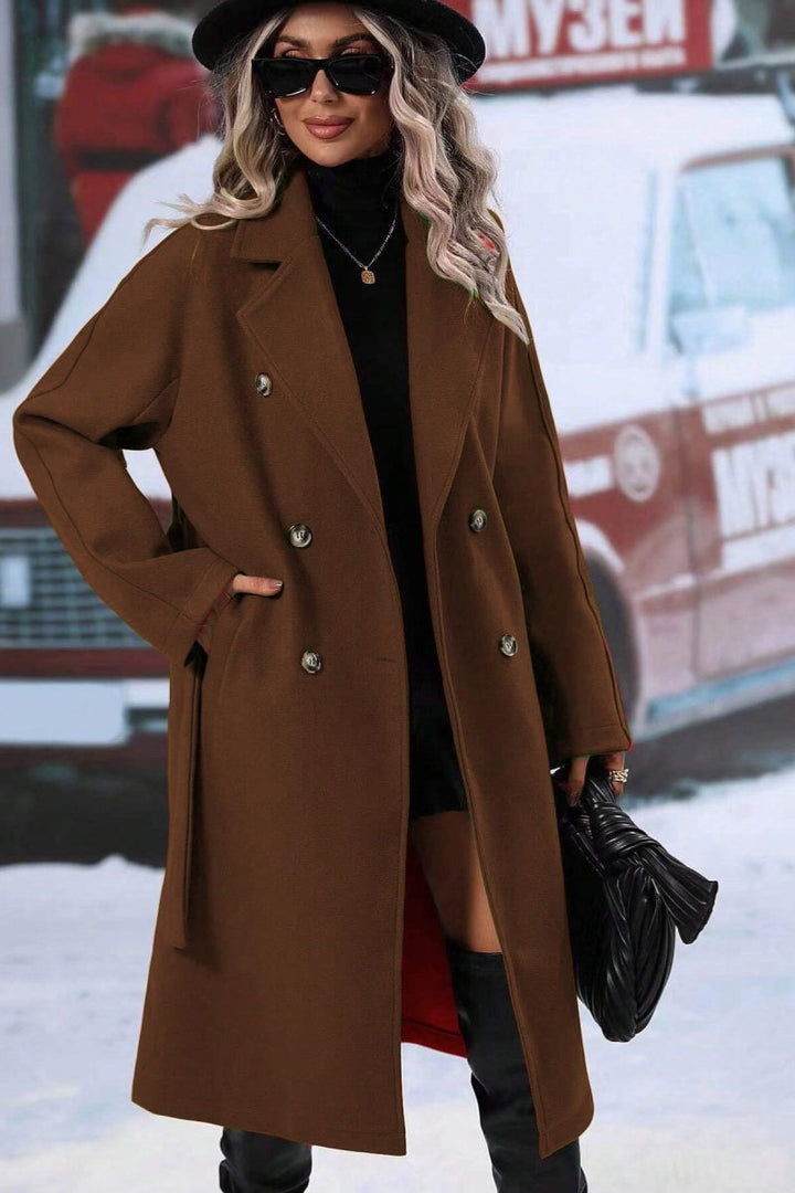 Nerys | Women's Double-Breasted Belted Trench Coat