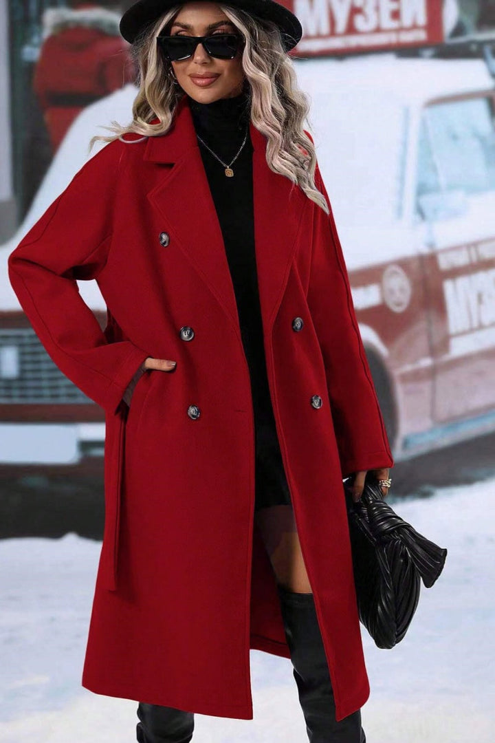 Nerys | Women's Double-Breasted Belted Trench Coat